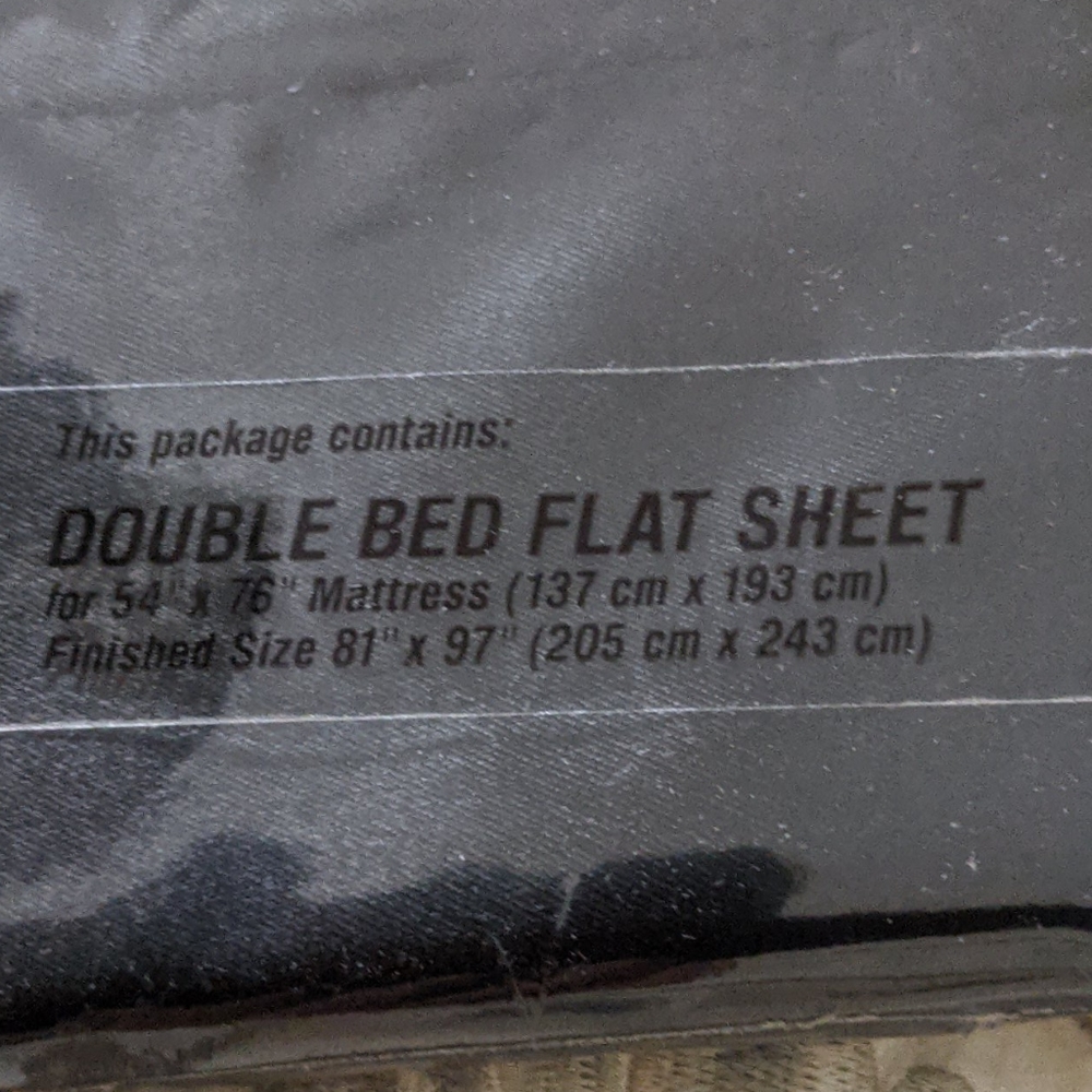 Vintage Black Satin Double Bed Flat Sheet NOS - Picture 2 of 5
